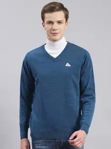 Monte Carlo Men Blue Woollen Pullover