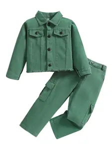 StyleCast Boys Green Top with Trousers