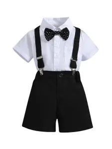 StyleCast Boys Shirt with Shorts & Suspenders