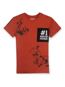 Gini and Jony Boys Graphic Printed Short Sleeves Cotton T-shirt
