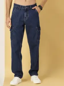 Thomas Scott Men Loose Relaxed Fit Mid-Rise Clean Look Cotton Jeans