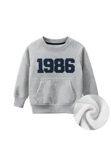 StyleCast Boys Grey Typography Printed Cotton Pullover