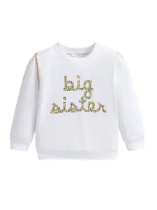 StyleCast Girls White Printed Sweatshirt