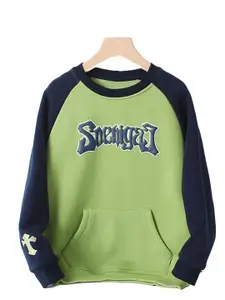 StyleCast Boys Green Printed Sweatshirt