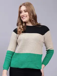 Albion Colourblocked Pure Woollen Pullover