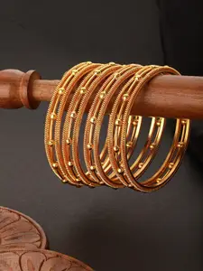 Jazz and Sizzle Set Of 4 Gold-Plated Bangles