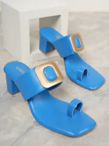 Lavie Blue Party Block Sandals