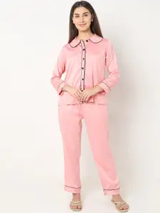 Smarty Pants Women Pink Night suit
