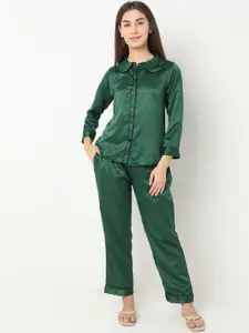 Smarty Pants Women Green Night suit