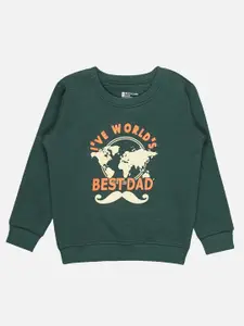 Bodycare Kids Boys Typography Printed Pullover Fleece Sweatshirt