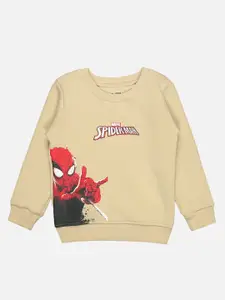 Bodycare Kids Boys Spiderman Printed Fleece Pullover Sweatshirt