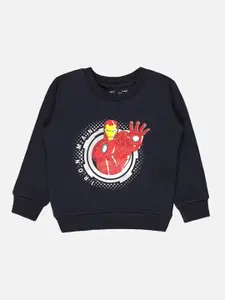 Bodycare Kids Boys Iron Man Printed Fleece Pullover Sweatshirt
