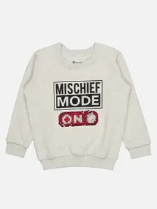 Bodycare Kids Infant Boys Typography Printed Fleece Sweatshirt