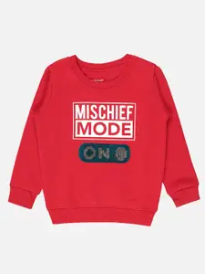 Bodycare Kids Infant Boys Typography Printed Fleece Sweatshirt