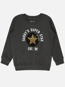 Bodycare Kids Infant Boys Typography Printed Fleece Sweatshirt