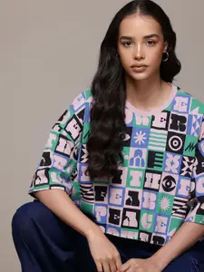 The Roadster Lifestyle Co. Printed Oversized T-shirt