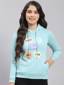 Monte Carlo Girls Typography Printed Hooded Sweatshirt