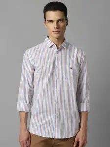Louis Philippe Sport Slim Fit Striped Spread Collar Long Sleeve Pocket Cotton Casual Shirt