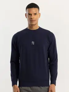 Snitch Men Navy Blue Sweatshirt