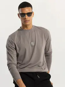 Snitch Grey Round Neck Long Sleeves Sweatshirt