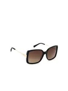 pierre cardin Women Brown Lens & Black Other Sunglasses with Polarised Lens