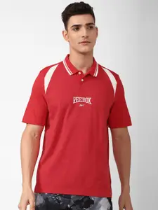 Reebok Cl Var Polo Collar Slim-Fit Pure Cotton T-Shirt