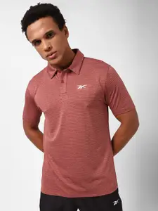 Reebok Printed Slim-Fit Ess Polo Collar T-Shirt