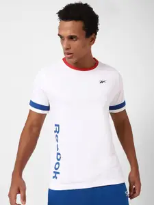 Reebok Wce 2 Brand Logo Printed Pure Cotton Slim-Fit T-Shirt