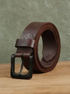 Teakwood Leathers Men Textured Leather Belt