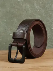 Teakwood Leathers Men Textured Leather Belt