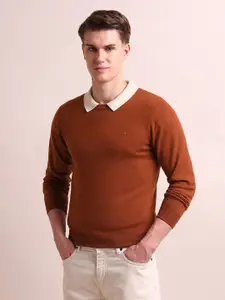Arrow Round Neck Woollen Sweater