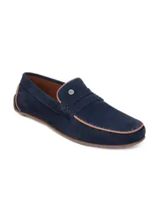 One8 Men Suede Arch Support Penny Driving Shoes