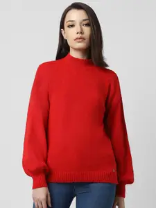 Van Heusen Woman Ribbed Round Neck Long Sleeves Pullover Sweater