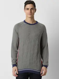 Peter England Casuals Round Neck Pure Cotton Pullover Sweater