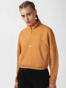 Reebok High-Neck Wor Knit 1 4 Half Zip Pullover Sweatshirt
