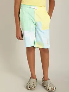Indian Terrain Boys Abstract Printed Pure Cotton Shorts