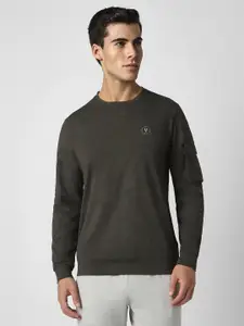 Van Heusen Flex Men Grey Sweatshirt