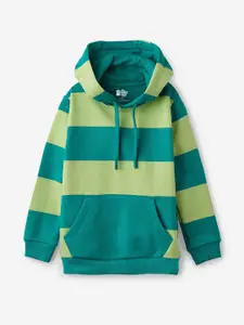The Souled Store Boys Green Hooded Sweatshirt