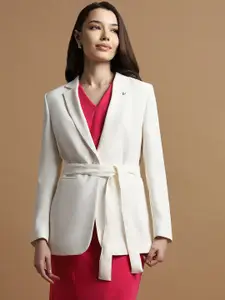 Allen Solly Woman Single Breasted Notched Lapel Casual Blazer