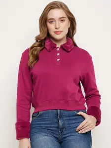 Madame Shirt Collar Cotton Pullover