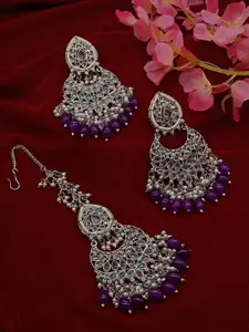 AASHISH IMITATION Purple Drop Earrings