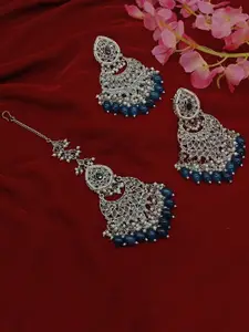AASHISH IMITATION Navy Blue Drop Earrings
