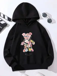 StyleCast Girls Printed Hooded Sweatshirt
