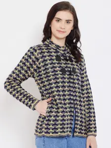 Zigo Cable Knit Woollen Front-Open Sweater