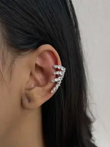 ISHKAARA Rhodium-Plated Contemporary Ear Cuff