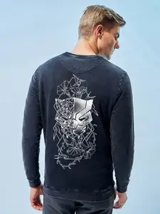 Bewakoof Black Panther Printed Cotton Pullover Sweatshirt