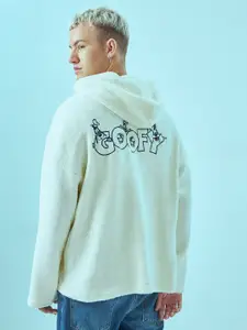 Bewakoof Goofy Printed Hooded Oversized Pullover Sweatshirt