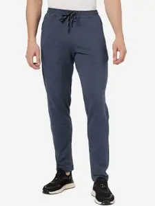 JADE BLUE Men Mid-Rise Slim-Fit Pure Cotton Track Pants