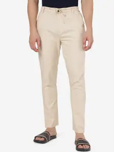 JADE BLUE Solid Slim Fit Cotton Track Pant