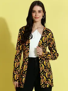 Popwings Women Conversational Printed Longline Shrug